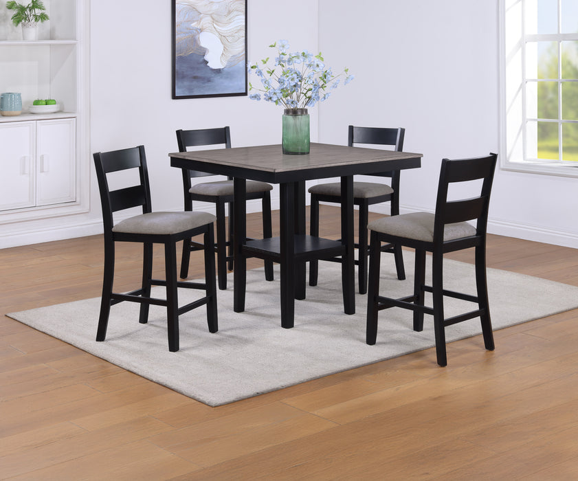 LESTER 5-PK CTR HT TABLE LIGHT GREY - Vida Furniture (Laredo,TX)