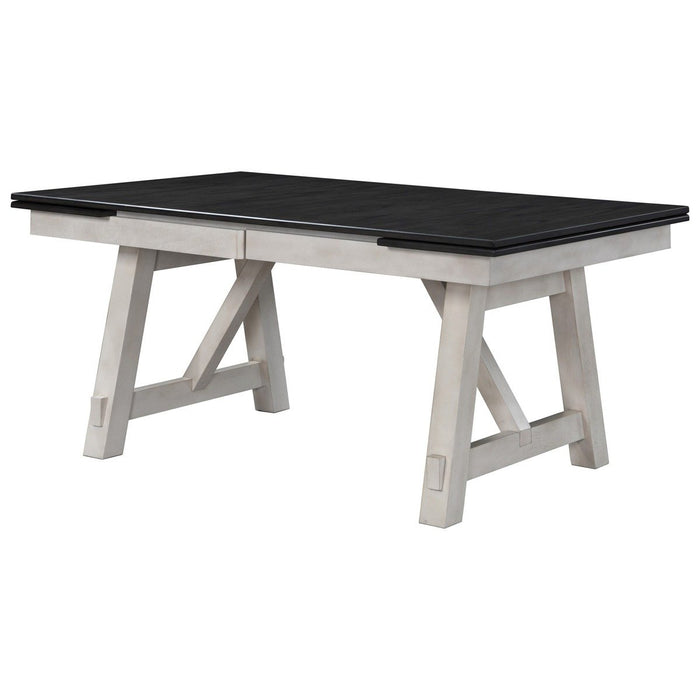 Crown Mark Maribelle Rectangular Dining Table in Chalk/Grey - Vida Furniture (Laredo,TX)