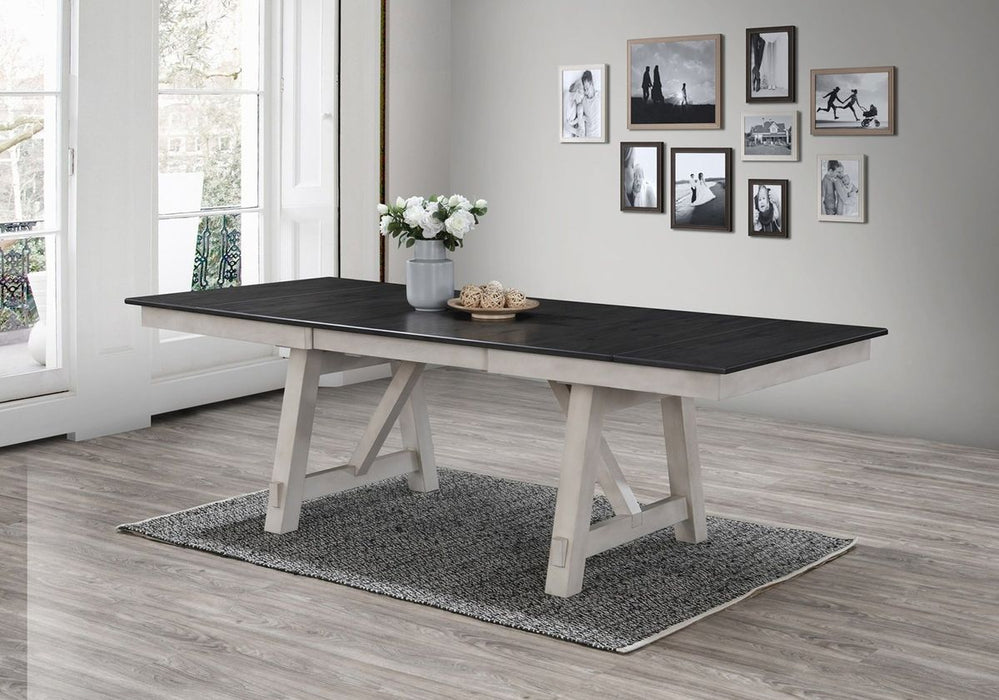 Crown Mark Maribelle Rectangular Dining Table in Chalk/Grey - Vida Furniture (Laredo,TX)