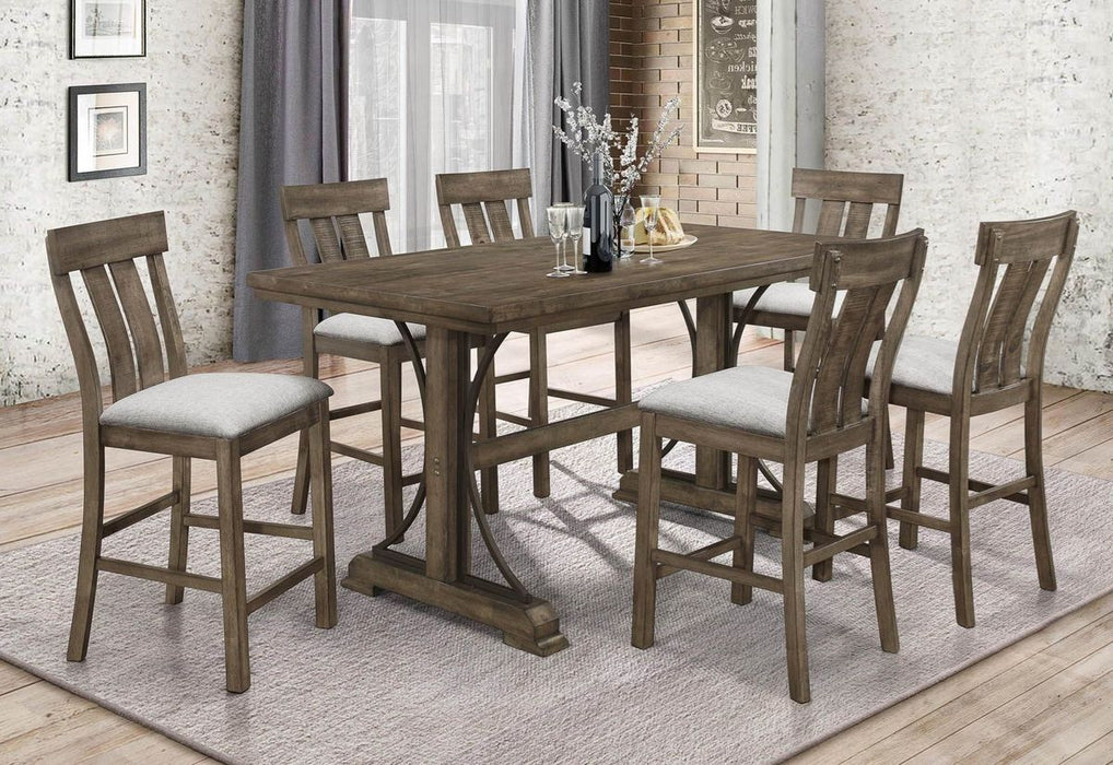 Crown Mark Quincy Rectangular Counter Height Table in Light Brown 2831T-3671-TOP - Vida Furniture (Laredo,TX)