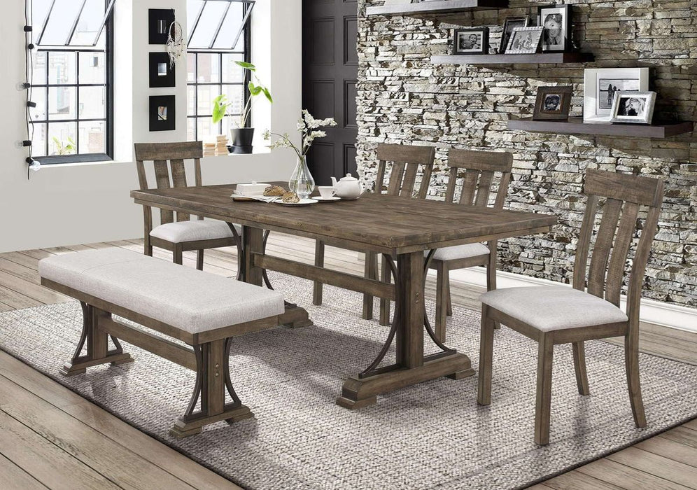 Crown Mark Quincy Rectangular Dining Table in Light Brown 2131T-4079 - Vida Furniture (Laredo,TX)