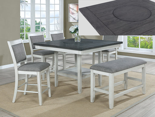 FULTON COUNTER HT. TABLE CHALK GREY - Vida Furniture (Laredo,TX)