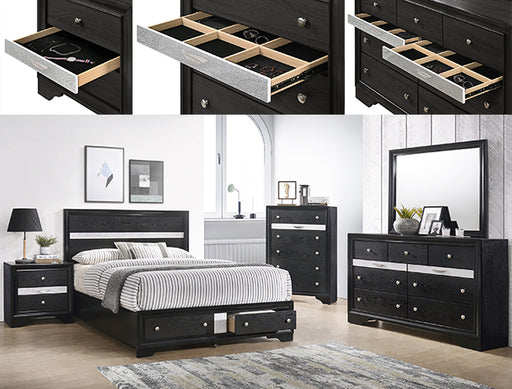 REGATA DRESSER BLACK/SILVER - Vida Furniture (Laredo,TX)
