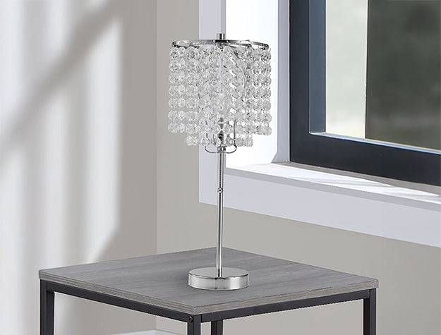 CHROME TABLE LAMP 19 H - Vida Furniture (Laredo,TX)