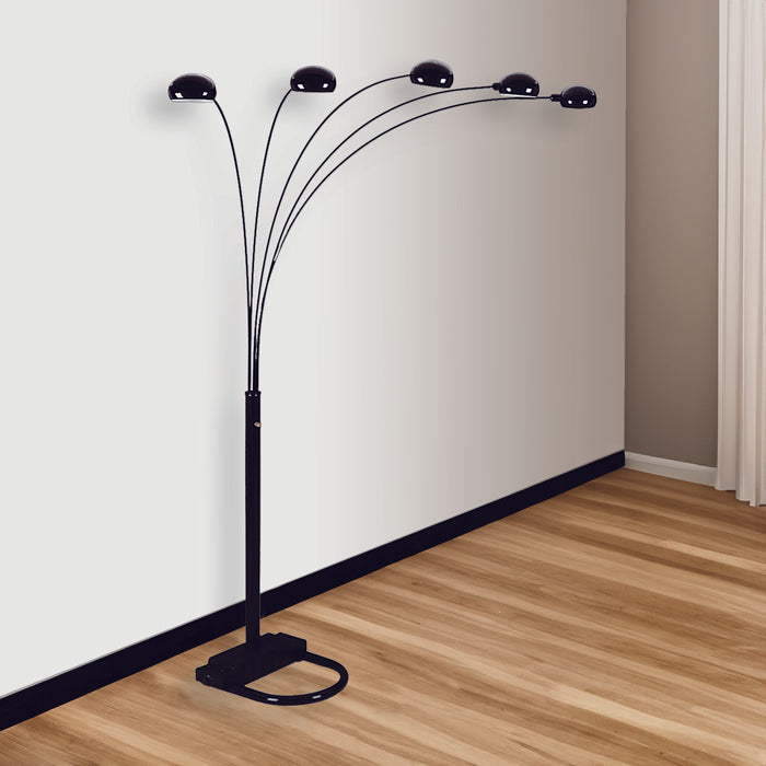 PEACOCK SHADE FLOOR LAMP BK 82 H - Vida Furniture (Laredo,TX)