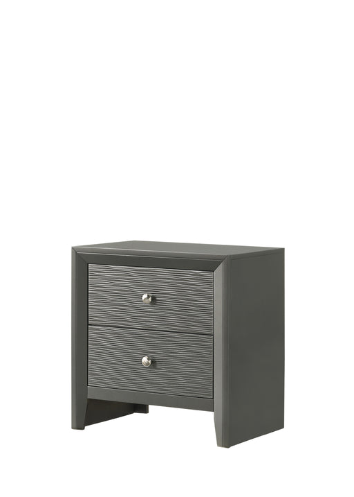 DENKER NIGHTSTAND GUN METAL - Vida Furniture (Laredo,TX)