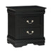 LOUIS PHILIP NIGHTSTAND BLACK - Vida Furniture (Laredo,TX)