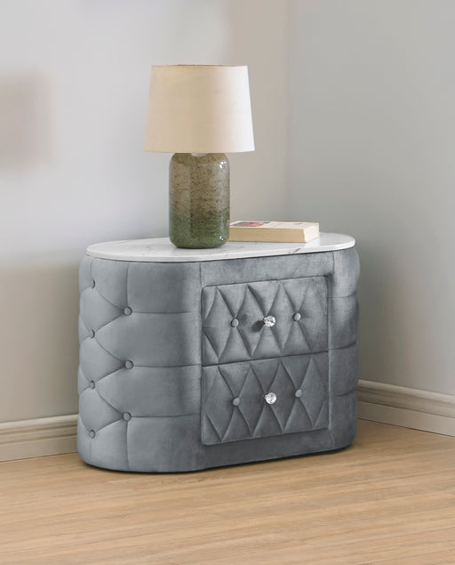 NATALIA NIGHTSTAND GREY - Vida Furniture (Laredo,TX)