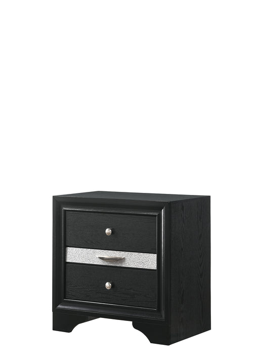 REGATA NIGHTSTAND BLACK/SILVER - Vida Furniture (Laredo,TX)
