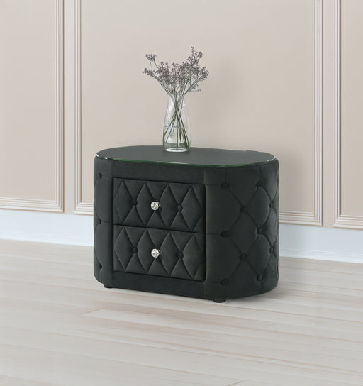 VOLTARE NIGHTSTAND BLACK - Vida Furniture (Laredo,TX)