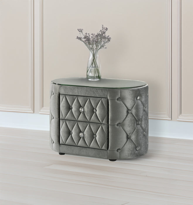 VOLTARE NIGHTSTAND GREY - Vida Furniture (Laredo,TX)