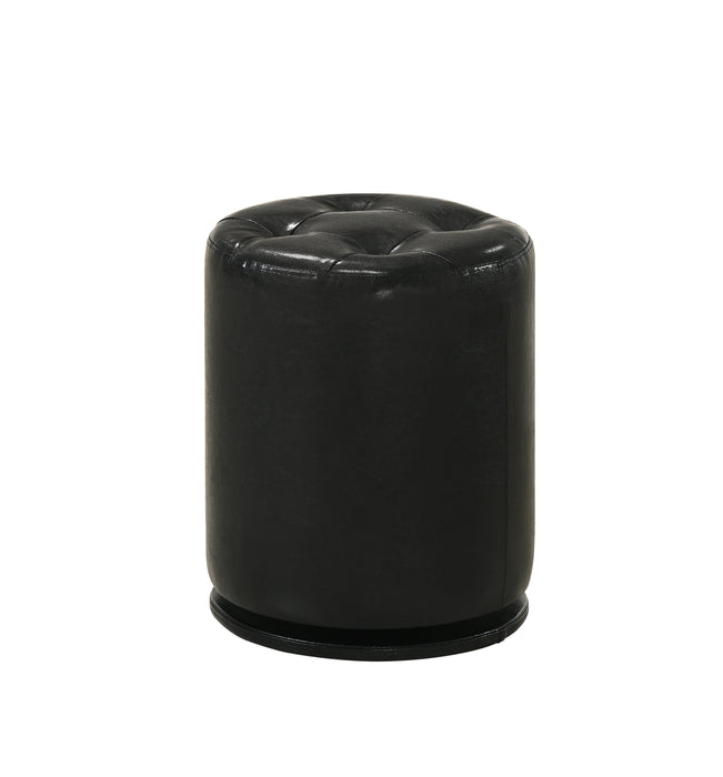 MORGAN ROUND SWIVEL STOOL BLACK - Vida Furniture (Laredo,TX)
