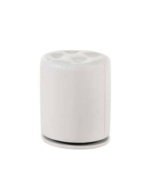 MORGAN ROUND SWIVEL STOOL WHITE - Vida Furniture (Laredo,TX)