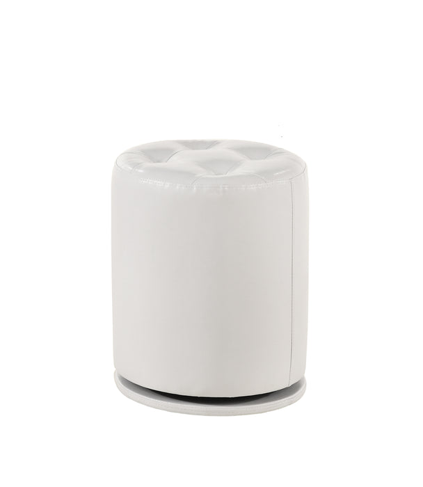 MORGAN ROUND SWIVEL STOOL WHITE - Vida Furniture (Laredo,TX)