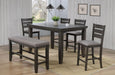 Crown Mark Bardstown Counter Height Chair (Set of 2) in Gray 2752GY-S-24 - Vida Furniture (Laredo,TX)