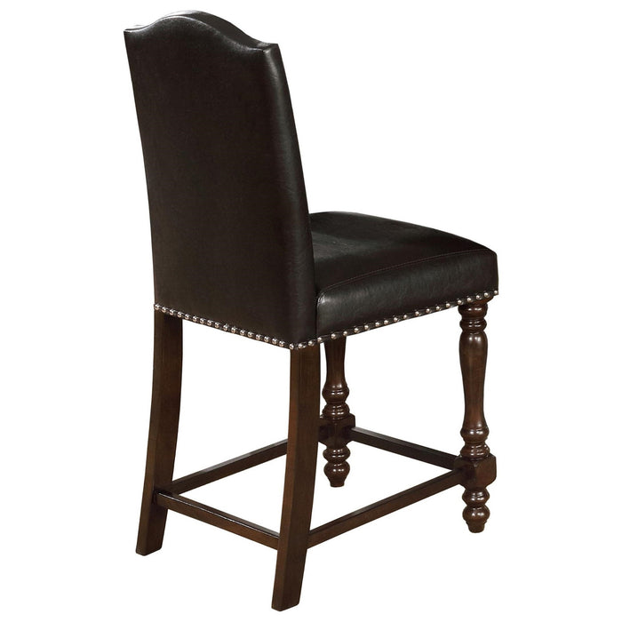 Crown Mark Langley Counter Height Chair (Set of 2) in Dark Brown 2766S-24-ESP - Vida Furniture (Laredo,TX)