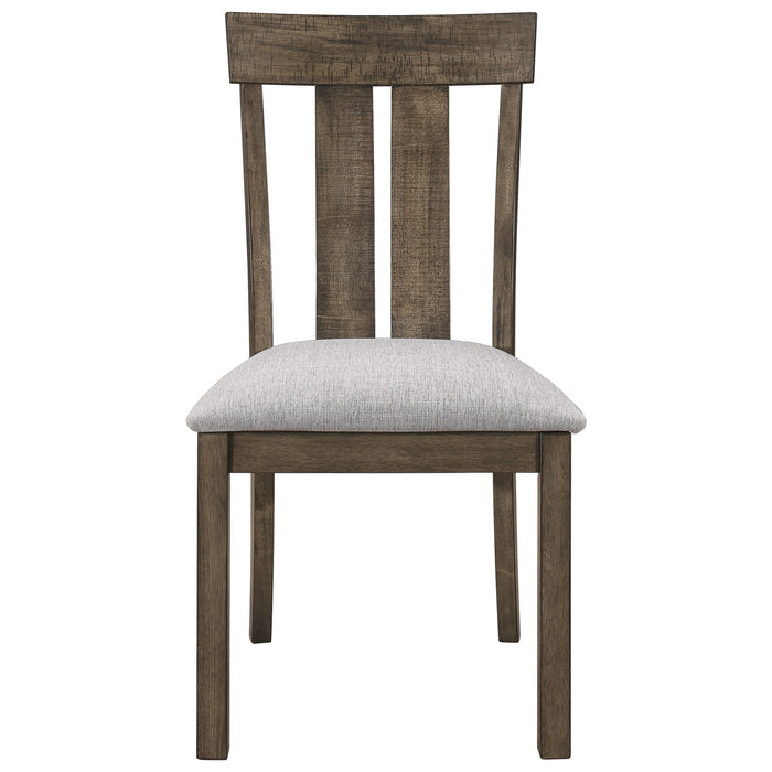 Crown Mark Quincy Side Chair (Set of 2) in Light Brown 2131S - Vida Furniture (Laredo,TX)