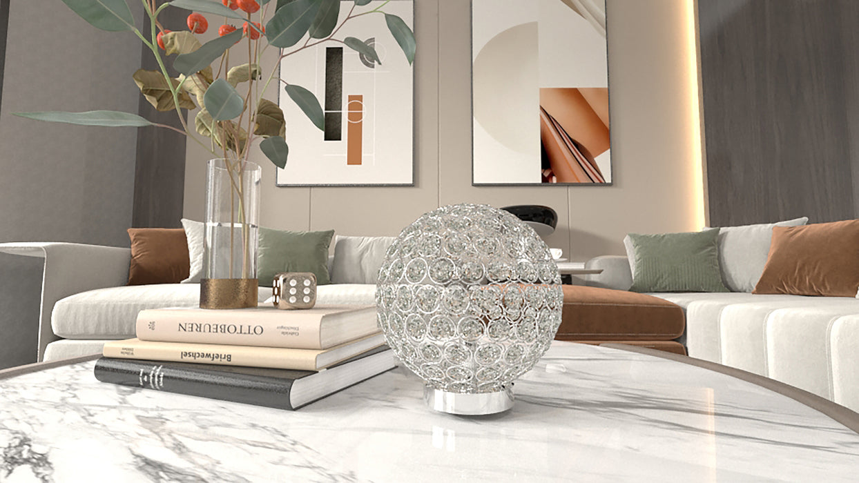 CRYSTAL GLOBE TABLE LAMP - Vida Furniture (Laredo,TX)