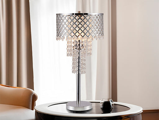 CRYSTAL ON MESH TABLE LAMP 24 H - Vida Furniture (Laredo,TX)
