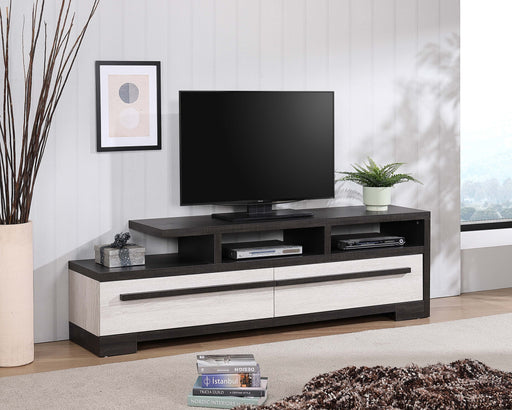 REMINGTON TV STAND CHALK/EBONY - Vida Furniture (Laredo,TX)