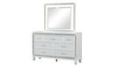 Galaxy Home Crystal Mirror in Black - Vida Furniture (Laredo,TX)