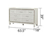 Galaxy Home Crystal Dresser in White - Vida Furniture (Laredo,TX)