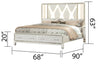 Galaxy Home Crystal King Bed in White - Vida Furniture (Laredo,TX)