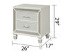 Galaxy Home Crystal Nightstand in White - Vida Furniture (Laredo,TX)