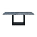 Elements International Valentino Dining Table in Grey/Black - Vida Furniture (Laredo,TX)