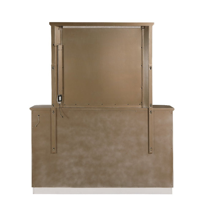 Galaxy Home Medusa Dresser in Gold - Vida Furniture (Laredo,TX)