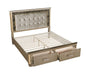 Galaxy Home Medusa King Bed in Gold - Vida Furniture (Laredo,TX)