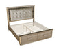 Galaxy Home Medusa King Bed in Gold - Vida Furniture (Laredo,TX)