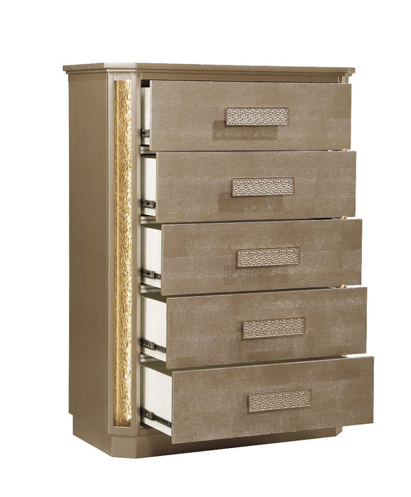 Galaxy Home Medusa Chest in Gold - Vida Furniture (Laredo,TX)