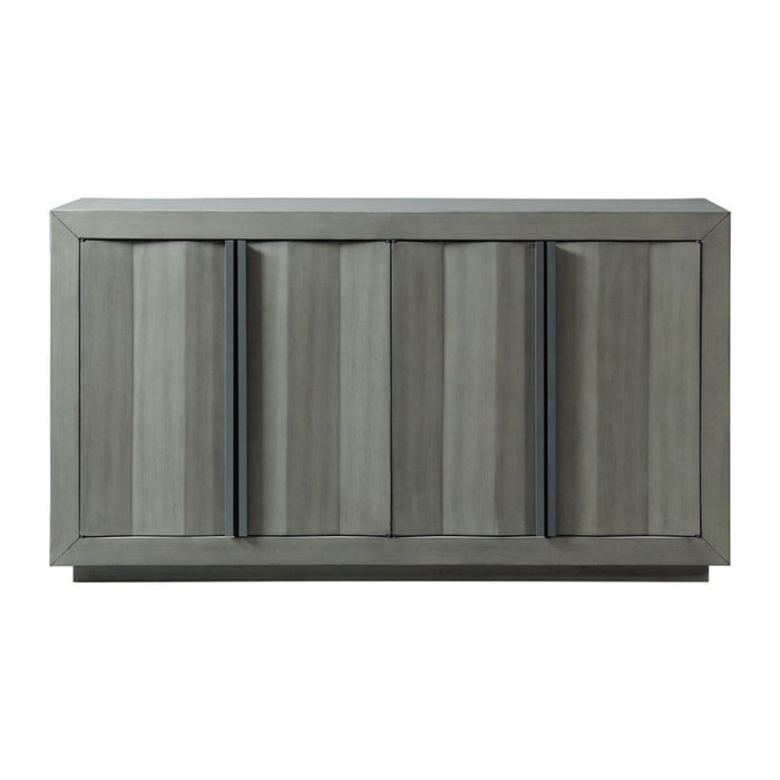 Elements International Zig Server in Grey - Vida Furniture (Laredo,TX)