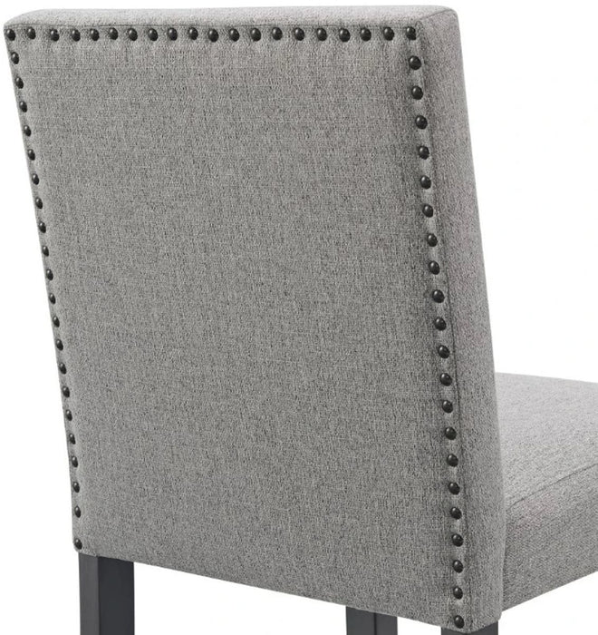 Elements International Seneca Counter Height Dining Chair (Set of 2) in Grey - Vida Furniture (Laredo,TX)