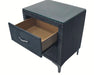 Crown Mark Furniture Lucinda 2 Drawer Nightstand in Gray - Vida Furniture (Laredo,TX)