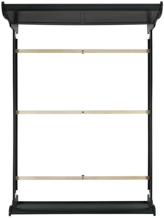 Elements International Louis Philippe Full Panel Bed in Black - Vida Furniture (Laredo,TX)