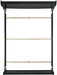 Elements International Louis Philippe Full Panel Bed in Black - Vida Furniture (Laredo,TX)