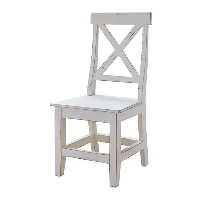 Elements International Britton Wooden Side Chair (Set of 2) in White - Vida Furniture (Laredo,TX)