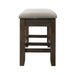 Elements International Colorado Counter Height Bench in Charcoal - Vida Furniture (Laredo,TX)