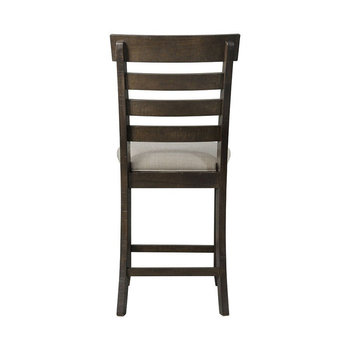 Elements International Colorado Counter Height Chair in Charcoal - Vida Furniture (Laredo,TX)