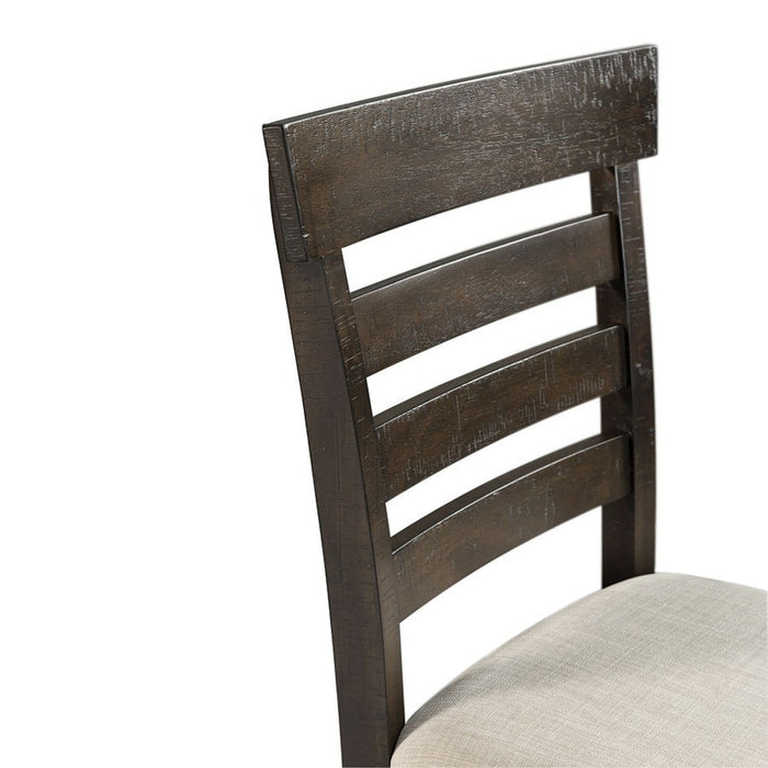 Elements International Colorado Counter Height Chair in Charcoal - Vida Furniture (Laredo,TX)
