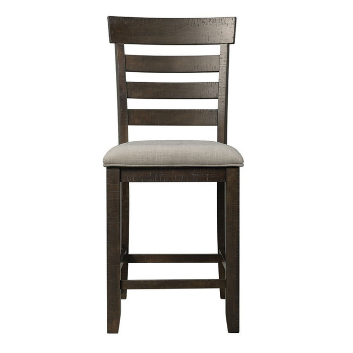 Elements International Colorado Counter Height Chair in Charcoal - Vida Furniture (Laredo,TX)