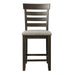 Elements International Colorado Counter Height Chair in Charcoal - Vida Furniture (Laredo,TX)