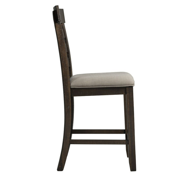 Elements International Colorado Counter Height Chair in Charcoal - Vida Furniture (Laredo,TX)