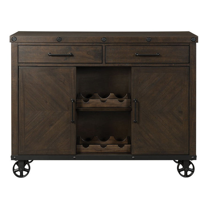 Elements International Colorado Server in Charcoal - Vida Furniture (Laredo,TX)