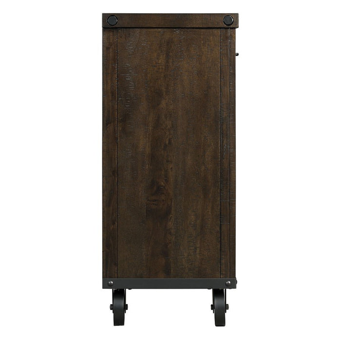 Elements International Colorado Server in Charcoal - Vida Furniture (Laredo,TX)