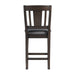 Elements International Cash Counter Height Chair (Set of 2) in Rustic Distressed Espresso - Vida Furniture (Laredo,TX)