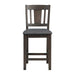 Elements International Cash Counter Height Chair (Set of 2) in Rustic Distressed Espresso - Vida Furniture (Laredo,TX)