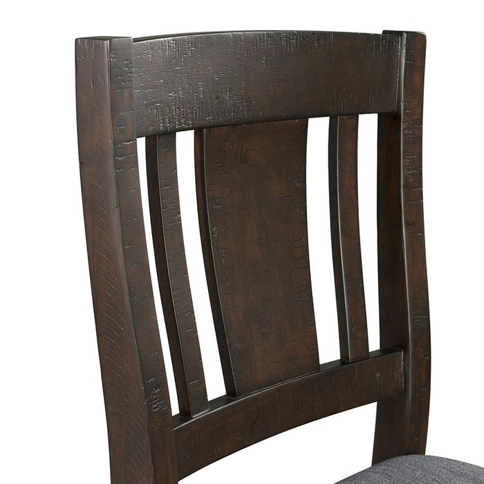 Elements International Cash Counter Height Chair (Set of 2) in Rustic Distressed Espresso - Vida Furniture (Laredo,TX)